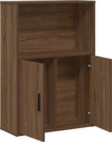 vidaXL Βιβλιοθήκη Καφέ Δρυς 60x24x85 εκ. από Επεξεργασμένο Ξύλο