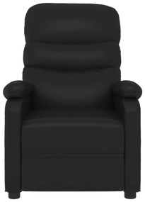vidaXL Πολυθρόνα Ανακλινόμενη Μαύρη από Συνθετικό Δέρμα