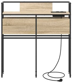 vidaXL Κεφαλάρι Αποθήκης με ράφι Sonoma Δρυς 75 cm Επεξεργασμένο ξύλο