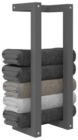 vidaXL Πετσετοκρεμάστρα Γκρι 23x18x60 εκ. από Μασίφ Ξύλο Πεύκου