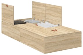vidaXL Κρεβάτι Αποθήκης Sonoma Oak 100x200 εκ