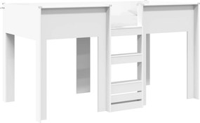 vidaXL Κρεβάτι Κουκέτα για Παιδιά Λευκό 100 x 200 cm