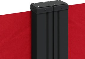 vidaXL Σκίαστρο Πλαϊνό Συρόμενο Κόκκινο 180 x 1200 εκ.