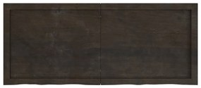 vidaXL Ράφι Τοίχου Σκούρο Καφέ 120x50x(2-4) εκ. Επεξ. Μασίφ Ξύλο Δρυός