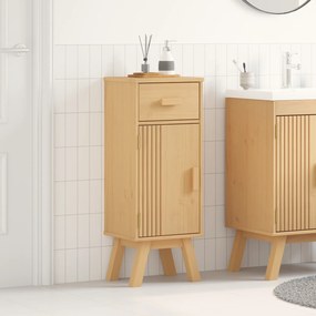 vidaXL Ντουλάπα Αποθήκευσης μπάνιου 35x30x90 εκ από μασίφ ξύλο πεύκου
