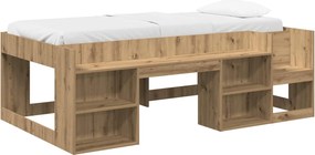vidaXL Κρεβάτι για παιδιά με αποθηκευτικό χώρο Artisan Δρυς