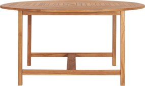 vidaXL Τραπέζι Κήπου 150 x 76 εκ. από Μασίφ Ξύλο Teak
