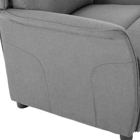 vidaXL Ανακλινόμενη πολυθρόνα Ανοιχτό γκρι 67.5 x 93.5 x 101.5 εκ
