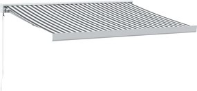 vidaXL Τέντα Πτυσσόμενη Ανθρακί και Λευκή 3,5x2,5μ. Ύφασμα / Αλουμίνιο