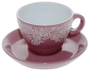 Φλυτζάνι Καφέ 280ml + Πιατάκι Espiel Vienna Pink HUN121K6
