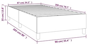 Σκελετός Κρεβατιού Χωρίς Στρώμα Πράσινο 90x200 εκ. Βελούδινο - Πράσινο