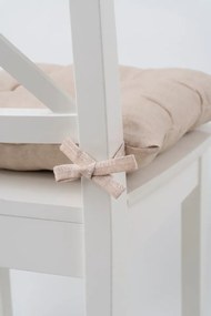 Stewehome Μαξιλάρι καθίσματος με δέσιμο σετ από γκρι και λευκό ύφασμα 40x40 cm