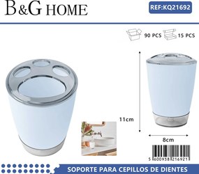 Θήκες οδοντόβουρτσας πλαστικές σε σετ 5Χ - Light Blue - 21692
