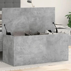vidaXL Κουτί Αποθήκευσης Γκρι Σκυροδέματος 100x42x46 εκ. Επεξεργ. Ξύλο