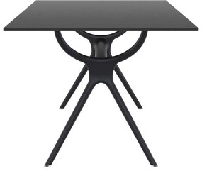 Τραπέζι Air 180Χ90Εκ. Black Laminate 12Mm