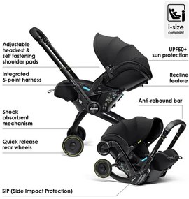 Doona X Κάθισμα Αυτοκινήτου - Καρότσι Nitro Black