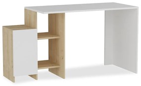 Intrahome Γραφείο με ραφιέρα OLYMPUSALEXA Intrahome χρώμα λευκό-φυσικό 113x55x74εκ | SKU: INTRAPA-231111134