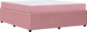 vidaXL Σκελετός Κρεβατιού Ροζ 180 x 200 cm ύφασμα