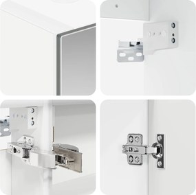 vidaXL Σετ Ντουλαπιών Μπάνιου 5 pcs Λευκό Επεξεργασμένο Ξύλο