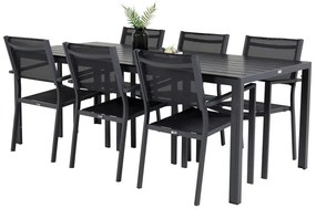 Σετ Τραπέζι και καρέκλες Dallas 3724, Polyξύλο, Ύφασμα, Μέταλλο | Epipla1.gr