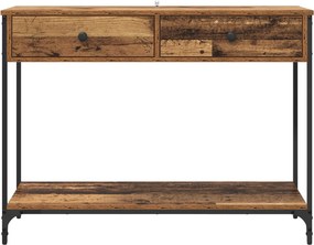vidaXL Τραπέζι κονσόλας Παλιό Ξύλο 100 x 34,5 x 75 εκ.