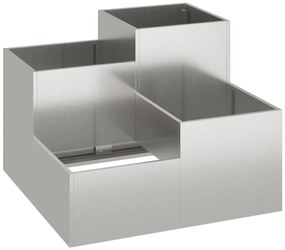 vidaXL Κήπος Γλάστρα 100x100x60 εκ Ανοξείδωτος Χάλυβας