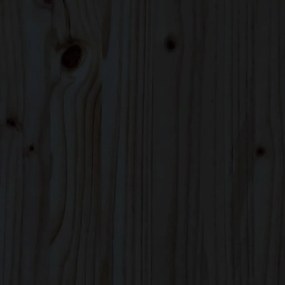 Καναπές Κήπου Μεσαίος Μαύρος από Μασίφ Ξύλο Πεύκου 825377