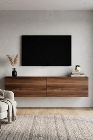 Stewehome Μοντέρνα επιτοίχια τηλεοπτική βάση από σανίδα μελαμίνης 120x32x30 cm