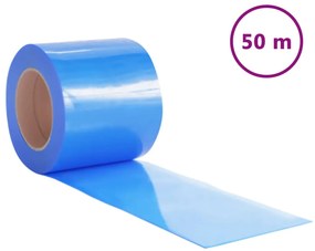 vidaXL Λωριδοκουρτίνα Μπλε 50 μ. 200 χιλ. x 1,6 χιλ. από PVC