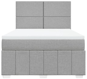 ΚΡΕΒΑΤΙ BOXSPRING ΜΕ ΣΤΡΩΜΑ ΑΝΟΙΧΤΟ ΓΚΡΙ 140X200 ΕΚ. ΥΦΑΣΜΑΤΙΝΟ 3291684