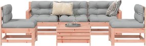 vidaXL Καναπές Κήπου Σετ 6 Τεμ. Μασίφ Ψευδοτσούγκα Ελάτης