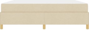 vidaXL Σκελετός Κρεβατιού με στρώμα Κρεμ 180 x 200 cm ύφασμα