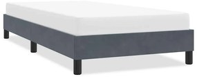 vidaXL Σκελετός Κρεβατιού Χωρίς Στρώμα Σκ. Γκρι 90x210 εκ. Βελούδινο