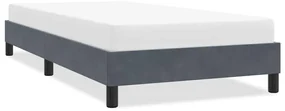 vidaXL Σκελετός Κρεβατιού Χωρίς Στρώμα Σκ. Γκρι 90x210 εκ. Βελούδινο