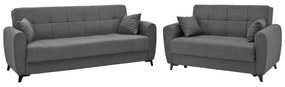 Intrahome Σετ σαλονιού 2τεμ Lincoln Intrahome ύφασμα σε ανθρακί απόχρωση | SKU: INTRAPA-439111140