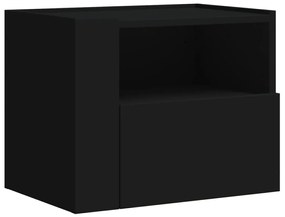 vidaXL Κομοδίνα Επιτοίχια 2 τεμ. Μαύρα 45x30x35 εκ.