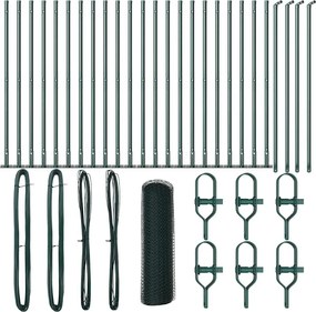 vidaXL Στύλος Περιφράξεων Πράσινο