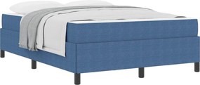 vidaXL Σκελετός Κρεβατιού με στρώμα Μπλε 140 x 200 cm ύφασμα