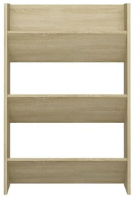 vidaXL Παπουτσοθήκες Τοίχου 2 τεμ. Sonoma Δρυς 60x18x90εκ. Μοριοσανίδα