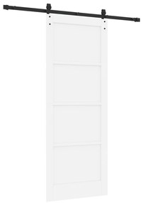 vidaXL Συρόμενη Πόρτα με Σετ Υλικών Λευκό 83x211 cm Ξύλο Πεύκου