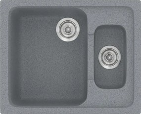 Sanitec Classic 330 (62×51) - Γρανιτένιος νεροχύτης - Metallic SILVER