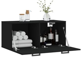 vidaXL Ντουλάπι Τοίχου Μαύρο 80 x 36,5 x 35 εκ. από Επεξεργασμένο Ξύλο