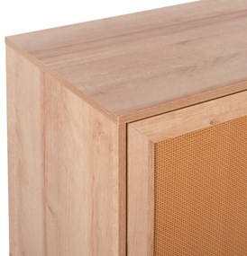 Μπουφές Colm Μελαμίνης &amp; Συνθετικό Rattan Στις 4 Πόρτες 160x39,5x71Yεκ.