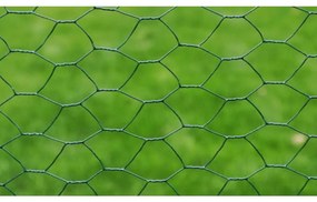 vidaXL Συρματόπλεγμα Εξάγωνο Πράσινο 25x1 μ. Γαλβανιζέ Επικάλυψη PVC