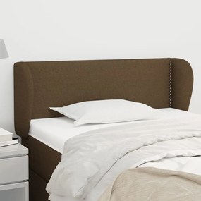 Κεφαλάρι με Πτερύγια Σκούρο Καφέ 93x23x78/88 εκ. Υφασμάτινο 3116989