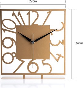 Διακοσμητικό Ρολόι Χρυσό PIAZZA 25x1,5x23