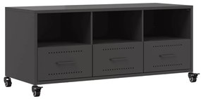 vidaXL Έπιπλο Τηλεόρασης Μαύρο 100,5x39x43,5 εκ. Ατσάλι