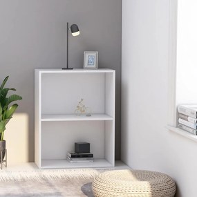 vidaXL Βιβλιοθήκη Λευκή 60x30x76,5 εκ. από Τεχνητό Ξύλο