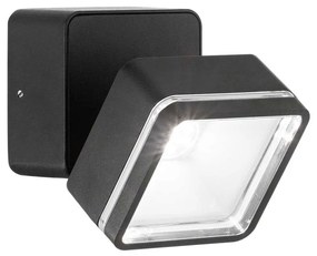 Φωτιστικό Τοίχου - Απλίκα Omega Square 285535 9x9x8,5cm LED 7W 4000K 650Lm Black Ideal Lux