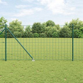 vidaXL Euro Fence με 7 Στηρίγματα 1.2x10 μ Γαλβανισμένο Χάλυβα Πράσινο